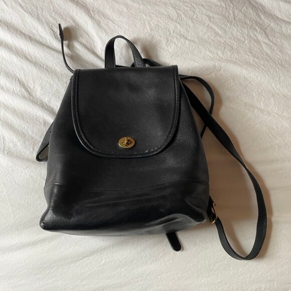 Coach Backpack // Vintage No 9791 // Black with brass hardwear - Picture 1 of 7